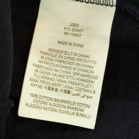 Boden Navy Blue Gold Striped Cotton Dress - Picture 2 of 4